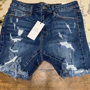 Dark Denim Jean Shorts